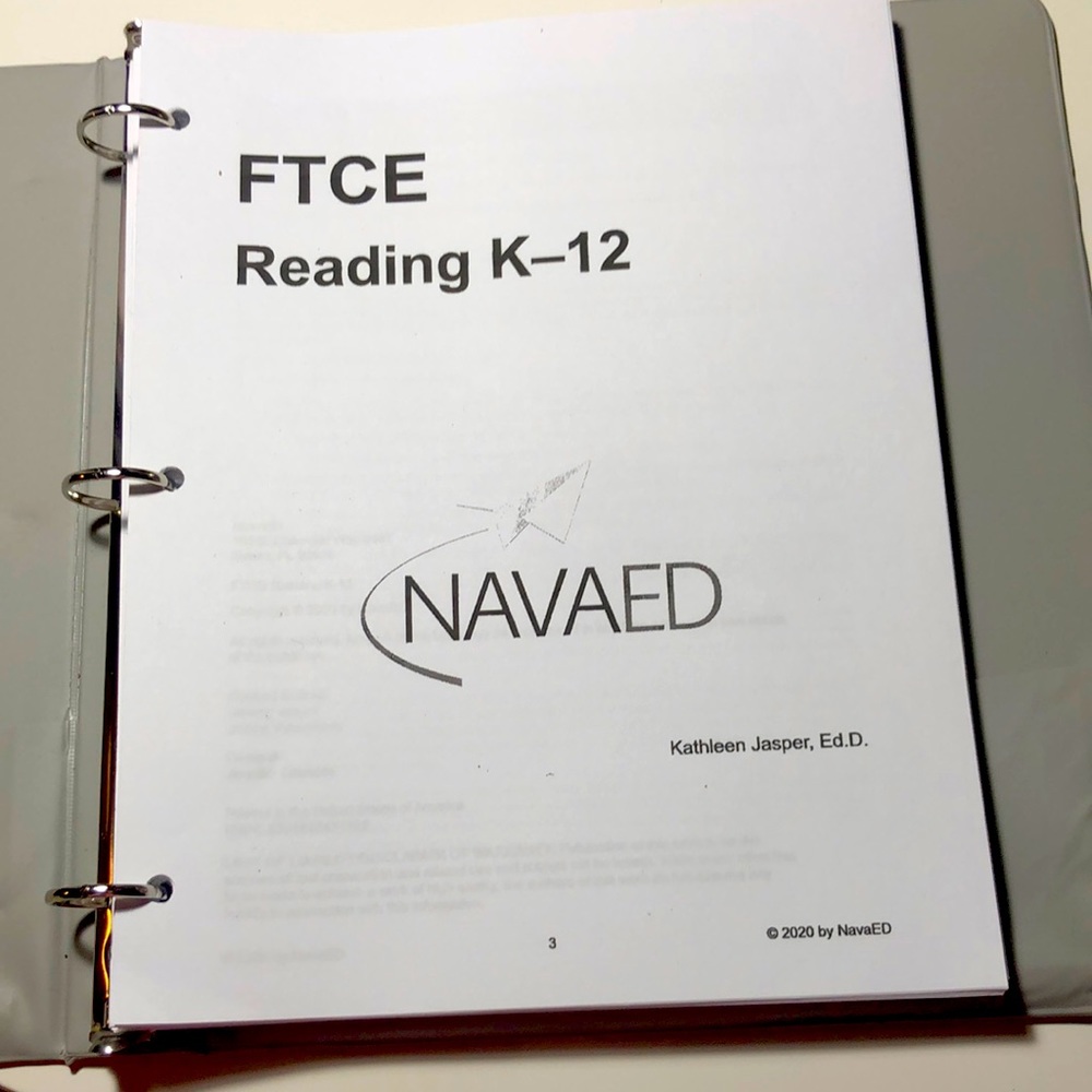 NavaEd FTCE Reading endorsement K-12 by Dr. Jasper digital copy